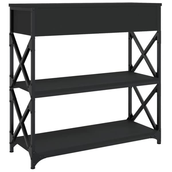 vidaXL konsolbord 75x28x75 cm konstrueret træ sort