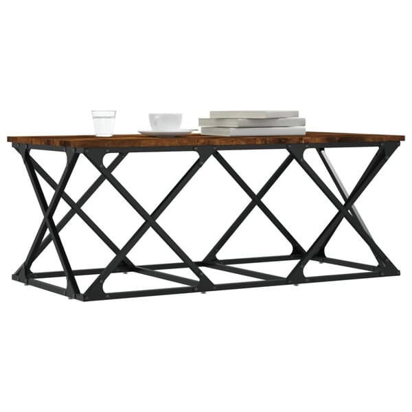 vidaXL Sohvapöytä savutammi 100x49x40 cm tekninen puu