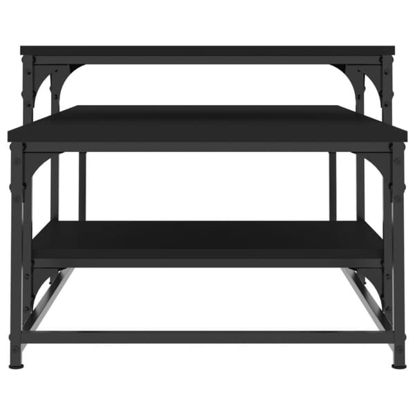 vidaXL Sohvapöytä musta 102x60x45 cm tekninen puu