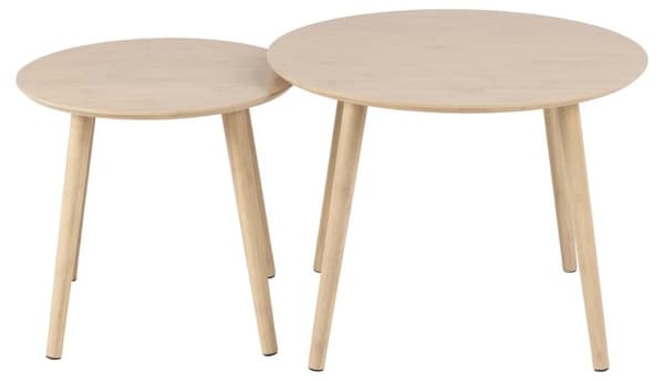 Roslin soffbord set med 2 st. natur.