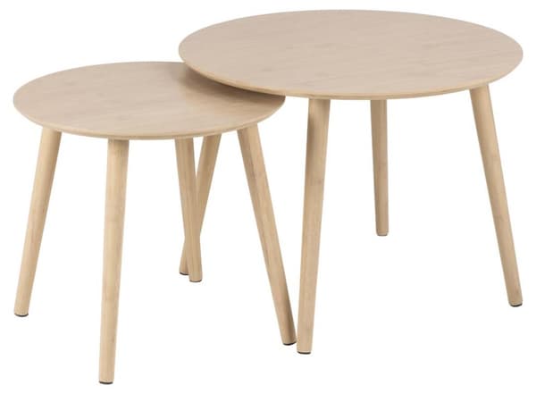 Roslin soffbord set med 2 st. natur.