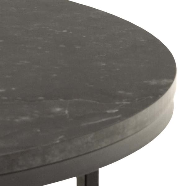 Spiro sofabord Ø80cm marmor svart.