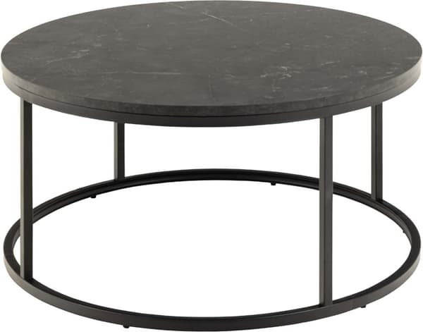 Spiro sofabord Ø80cm marmor svart.