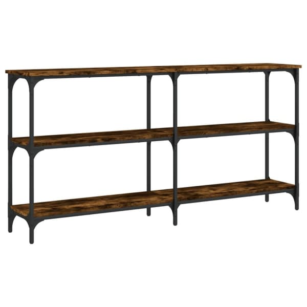 vidaXL konsolbord 150x29x75 cm konstrueret træ røget egetræsfarve