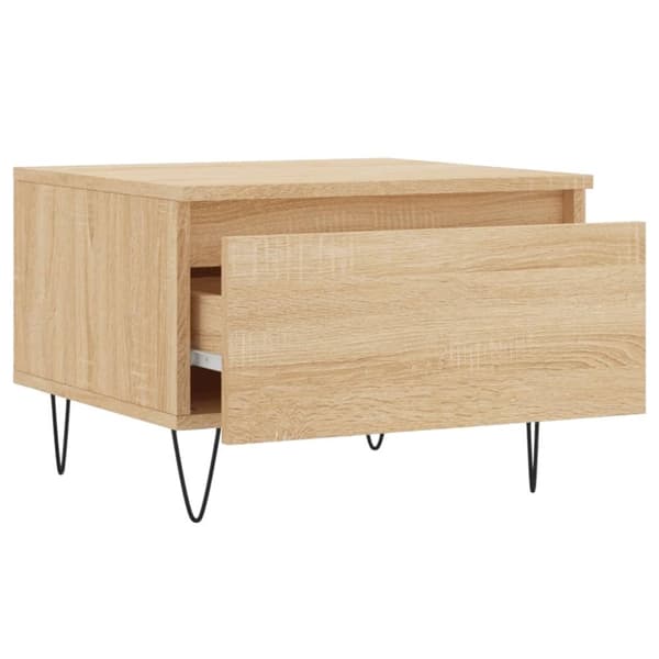 vidaXL Soffbord sonoma-ek 50x46x35 cm konstruerat trä