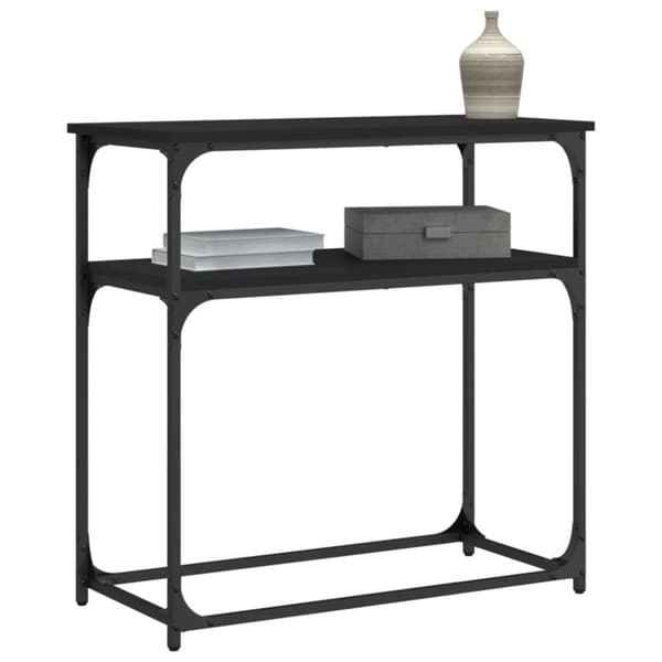 vidaXL Konsolbord svart 75x35,5x75 cm konstruerat trä