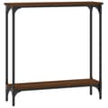 Miniatyrbilde 5 av 10: vidaXL Konsollbord brun eik 75x22,5x75 cm konstruert tre