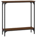 Miniatyrbilde 1 av 10: vidaXL Konsollbord brun eik 75x22,5x75 cm konstruert tre