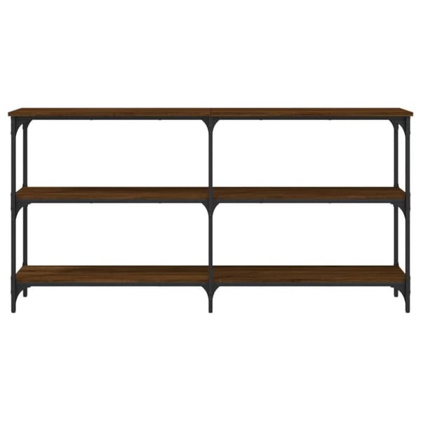 vidaXL konsolbord 150x29x75 cm konstrueret træ brun egetræ