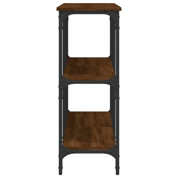 vidaXL konsolbord 150x29x75 cm konstrueret træ brun egetræ