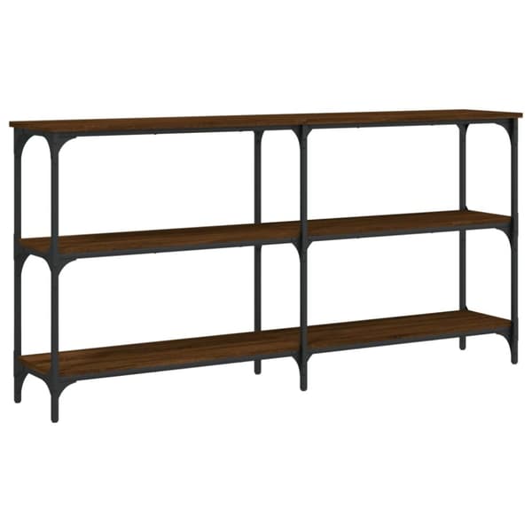 vidaXL konsolbord 150x29x75 cm konstrueret træ brun egetræ