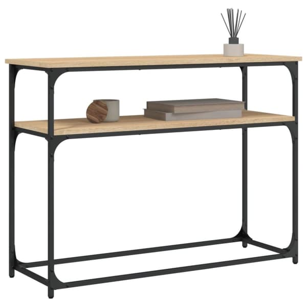 vidaXL konsolbord 100x35,5x75 cm konstrueret træ sonoma-eg