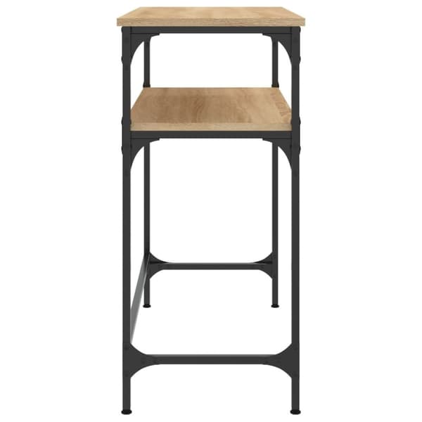 vidaXL konsolbord 75x35,5x75 cm konstrueret træ sonoma-eg
