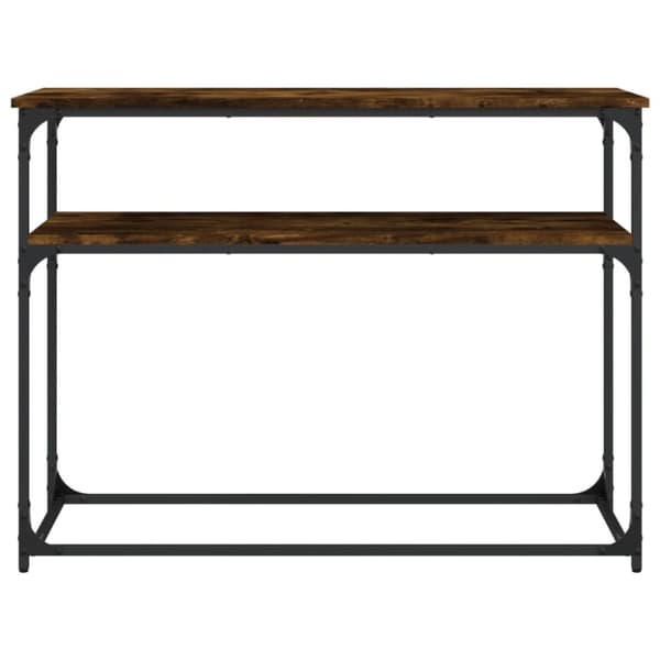 vidaXL konsolbord 100x35,5x75 cm konstrueret træ røget egetræsfarve