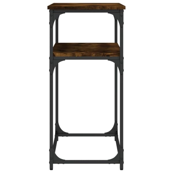 vidaXL konsolbord 100x35,5x75 cm konstrueret træ røget egetræsfarve