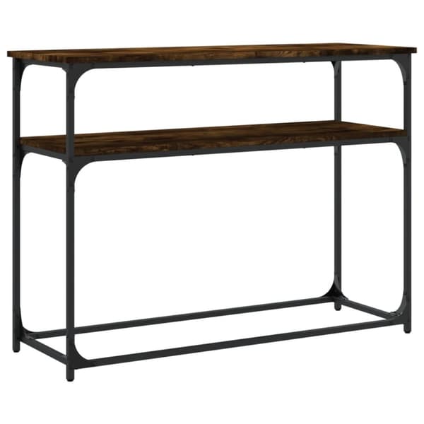 vidaXL konsolbord 100x35,5x75 cm konstrueret træ røget egetræsfarve