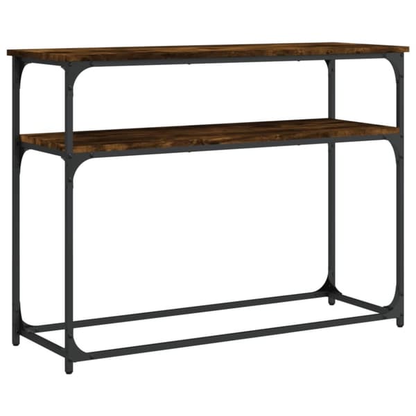 vidaXL konsolbord 100x35,5x75 cm konstrueret træ røget egetræsfarve