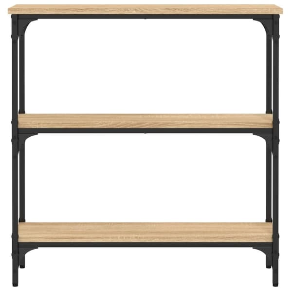 vidaXL konsolbord 75x22,5x75 cm konstrueret træ sonoma-eg