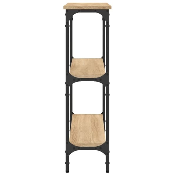 vidaXL konsolbord 75x22,5x75 cm konstrueret træ sonoma-eg