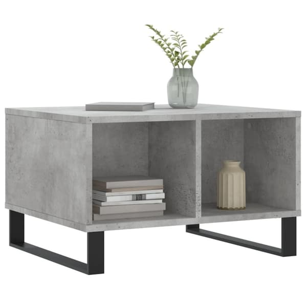 vidaXL Soffbord betonggrå 60x50x36,5 cm konstruerat trä