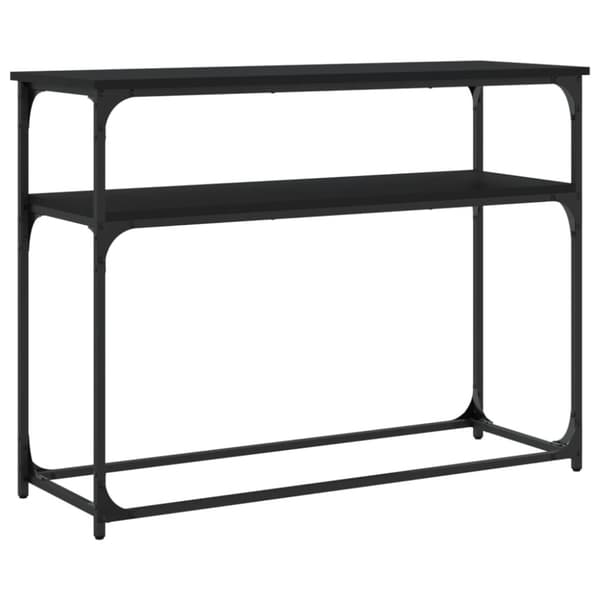 vidaXL Konsollbord svart 100x35,5x75 cm konstruert tre