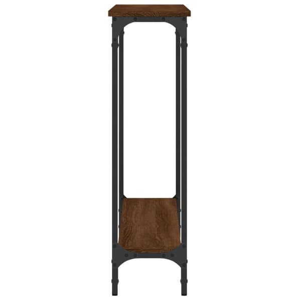 vidaXL Konsollbord brun eik 100x22,5x75 cm konstruert tre