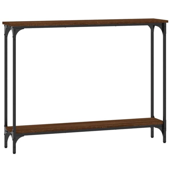 vidaXL Konsollbord brun eik 100x22,5x75 cm konstruert tre