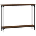 Miniatyrbilde 5 av 10: vidaXL Konsollbord brun eik 100x22,5x75 cm konstruert tre