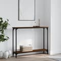 Miniatyrbilde 10 av 10: vidaXL Konsollbord brun eik 100x22,5x75 cm konstruert tre