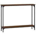 Miniatyrbilde 1 av 10: vidaXL Konsollbord brun eik 100x22,5x75 cm konstruert tre