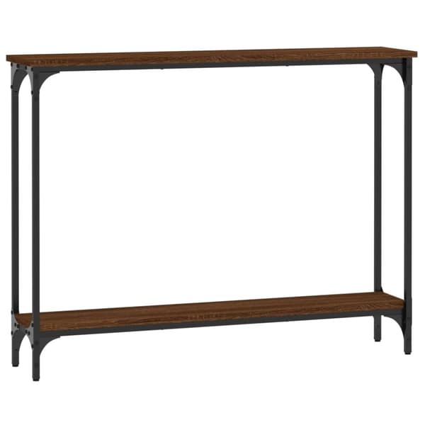 vidaXL Konsollbord brun eik 100x22,5x75 cm konstruert tre