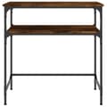 Miniatyrbilde 3 av 10: vidaXL Konsollbord røkt eik 75x35,5x75 cm konstruert tre
