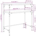 Miniatyrbilde 8 av 10: vidaXL Konsollbord røkt eik 75x35,5x75 cm konstruert tre