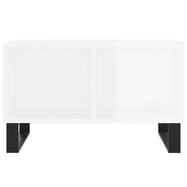 vidaXL sofabord 60x50x36,5 cm konstrueret træ hvid højglans