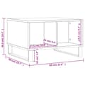 Miniatyrbillede 9 af 9: vidaXL sofabord 60x50x36,5 cm konstrueret træ hvid højglans