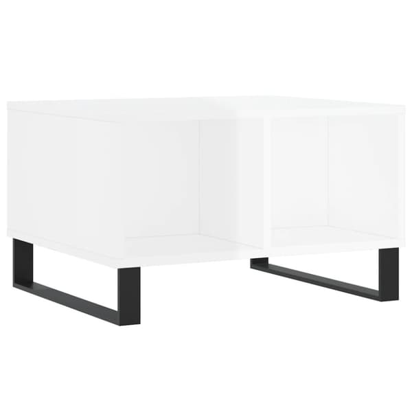 vidaXL sofabord 60x50x36,5 cm konstrueret træ hvid højglans