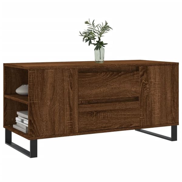 vidaXL Soffbord brun ek 102x44,5x50 cm konstruerat trä
