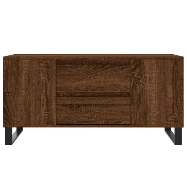 vidaXL Soffbord brun ek 102x44,5x50 cm konstruerat trä