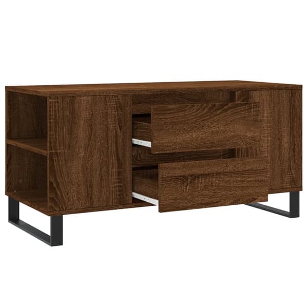 vidaXL Soffbord brun ek 102x44,5x50 cm konstruerat trä