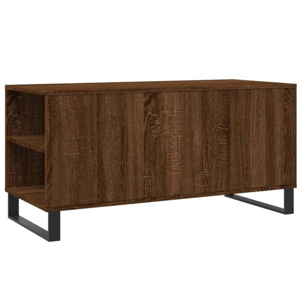 vidaXL sofabord 102x44,5x50 cm konstrueret træ brun egetræsfarve