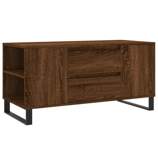 vidaXL sofabord 102x44,5x50 cm konstrueret træ brun egetræsfarve
