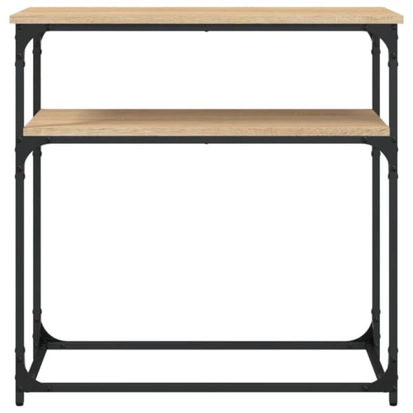 vidaXL konsolbord 75x35,5x75 cm konstrueret træ sonoma-eg
