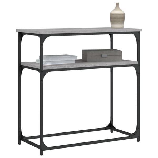 vidaXL konsolbord 75x35,5x75 cm konstrueret træ grå sonoma-eg