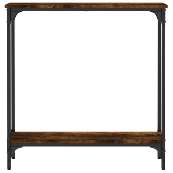 vidaXL konsolbord 75x22,5x75 cm konstrueret træ røget egetræsfarve