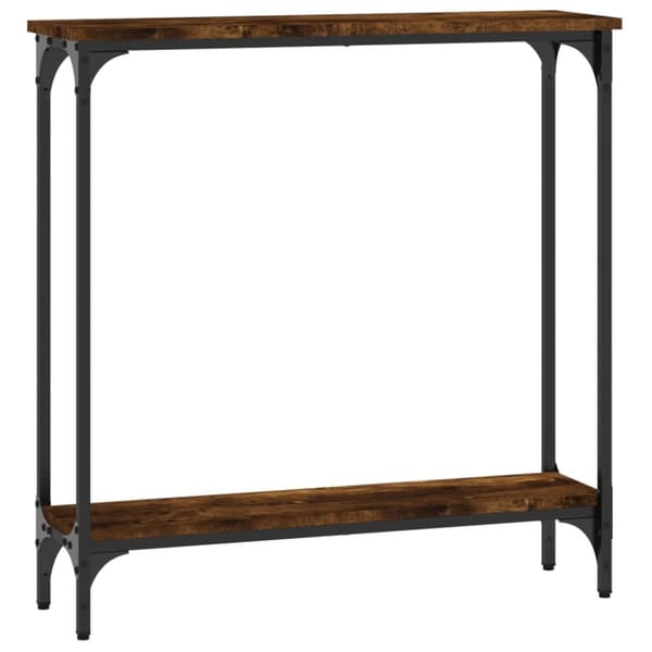vidaXL konsolbord 75x22,5x75 cm konstrueret træ røget egetræsfarve
