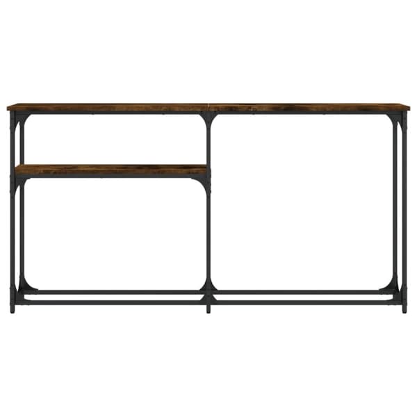 vidaXL konsolbord 145x22,5x75 cm konstrueret træ røget egetræsfarve