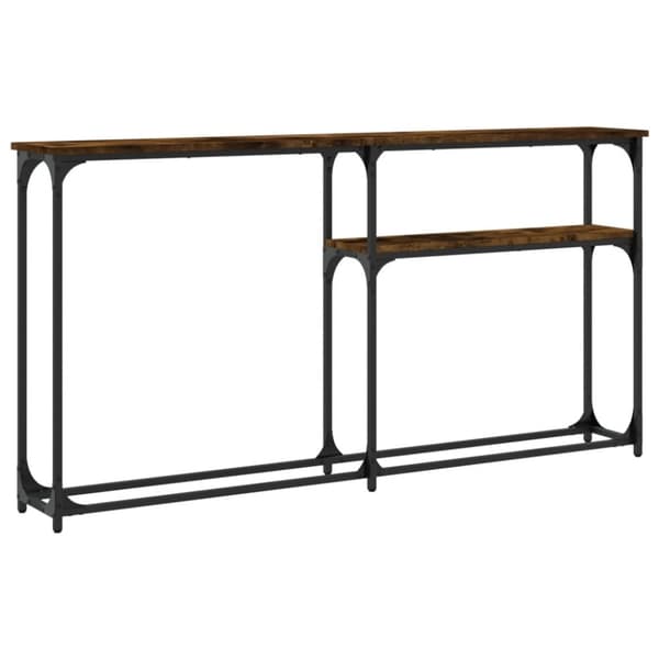 vidaXL konsolbord 145x22,5x75 cm konstrueret træ røget egetræsfarve