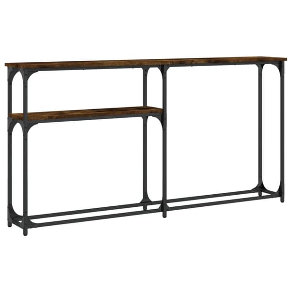 vidaXL konsolbord 145x22,5x75 cm konstrueret træ røget egetræsfarve