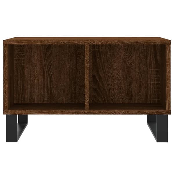 vidaXL sofabord 60x50x36,5 cm konstrueret træ brun egetræsfarve