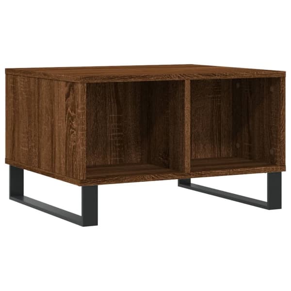 vidaXL sofabord 60x50x36,5 cm konstrueret træ brun egetræsfarve